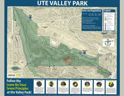 Outdoor Enthusiast Ute Valley Park Trail Map digital map