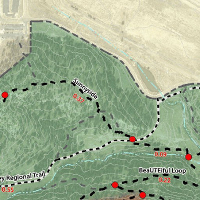 Outdoor Enthusiast Ute Valley Park Trail Map digital map