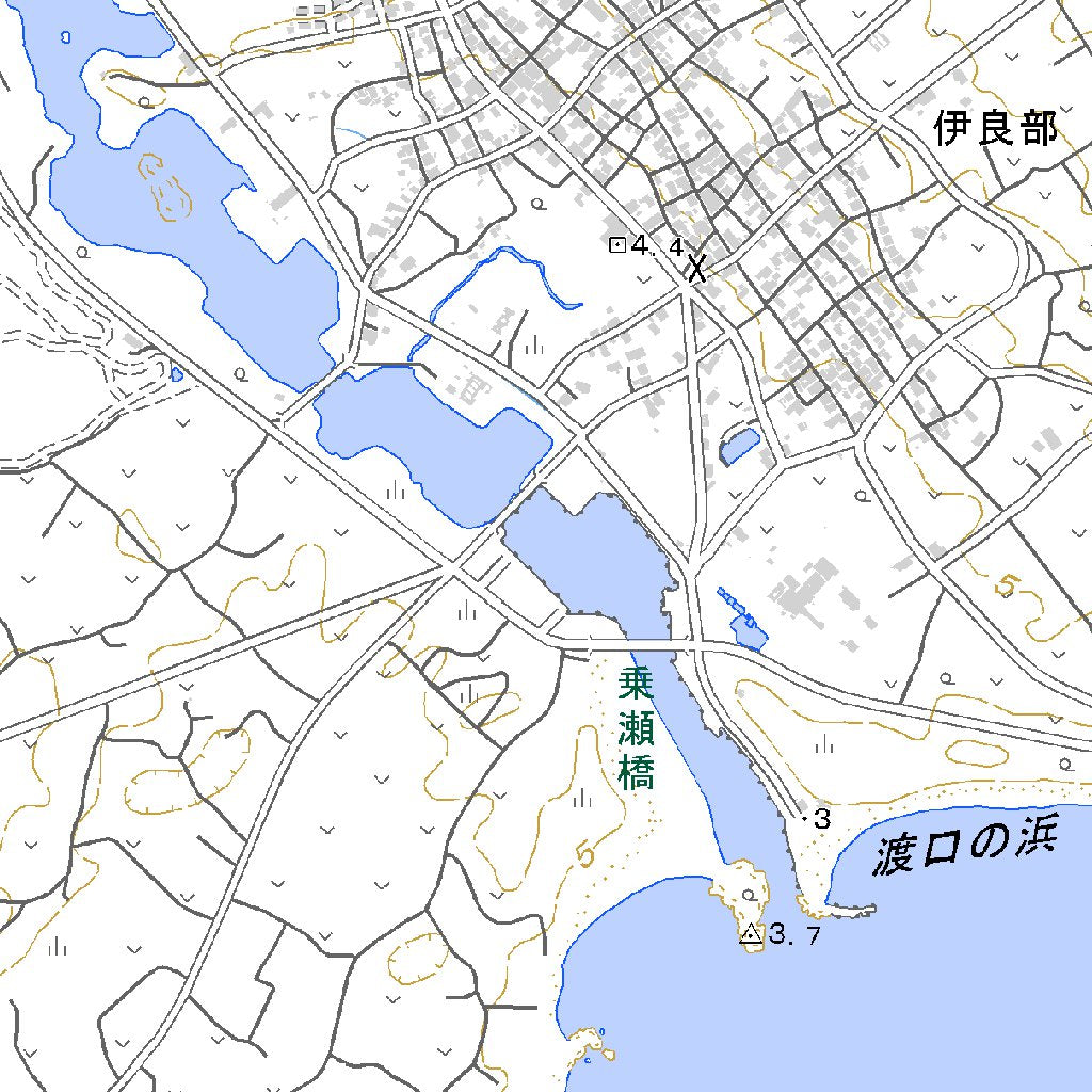 372511 伊良部島（いらぶじま Irabujima）, 地形図 Map by Pacific 