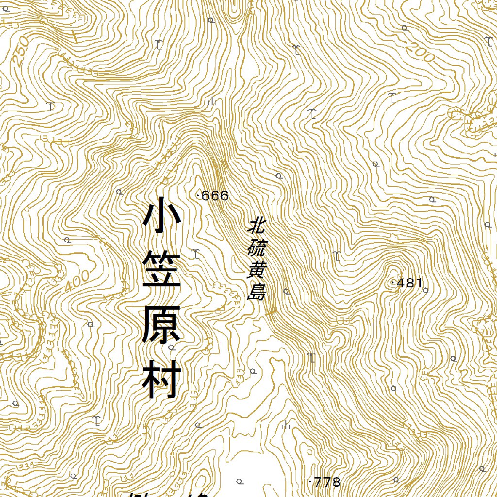 384112 北硫黄島（きたいおうじま Kitaiojima）, 地形図 Map by 