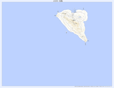 Pacific Spatial Solutions, Inc. 432951 宝島（たからじま Takarajima）, 地形図 digital map