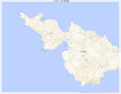 Pacific Spatial Solutions, Inc. 453051 口永良部島（くちのえらぶじま Kuchinoerabujima）, 地形図 digital map