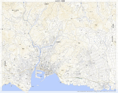 Pacific Spatial Solutions, Inc. 463072 枕崎（まくらざき Makurazaki）, 地形図 digital map