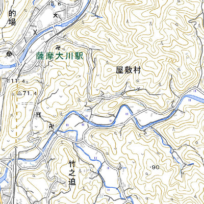Pacific Spatial Solutions, Inc. 473071 大川 （おおかわ Okawa）, 地形図 digital map