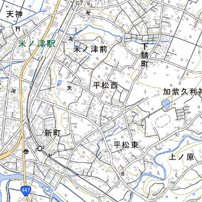 Pacific Spatial Solutions, Inc. 483012 米ﾉ津（こめのつ Komenotsu）, 地形図 digital map