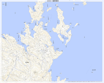 Pacific Spatial Solutions, Inc. 483021 薩摩鷹巣（さつまたかのす Satsumatakanosu）, 地形図 digital map
