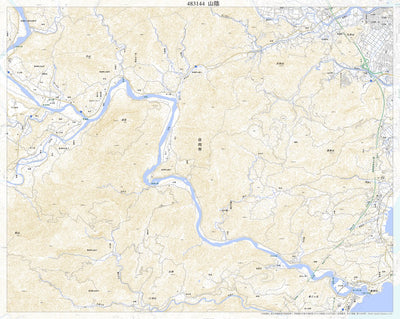 Pacific Spatial Solutions, Inc. 483144 山陰 （やまげ Yamage）, 地形図 digital map