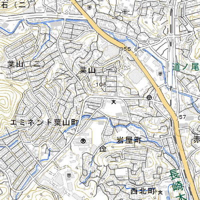 Pacific Spatial Solutions, Inc. 492916 長崎西北部 （ながさきせいほくぶ Nagasakiseihokubu）, 地形図 digital map