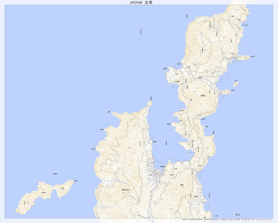 Pacific Spatial Solutions, Inc. 492940 立串 （たてくし Tatekushi）, 地形図 digital map