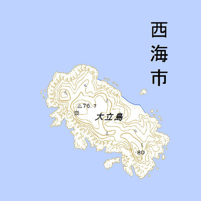 Pacific Spatial Solutions, Inc. 492943 大立島 （おおたてしま Otateshima）, 地形図 digital map