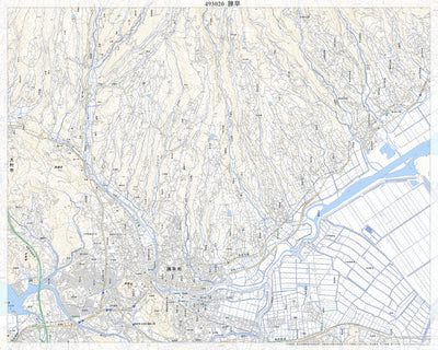 Pacific Spatial Solutions, Inc. 493020 諌早（いさはや Isahaya）, 地形図 digital map