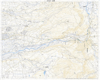 Pacific Spatial Solutions, Inc. 493027 立野（たての Tateno）, 地形図 digital map