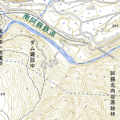 Pacific Spatial Solutions, Inc. 493027 立野（たての Tateno）, 地形図 digital map