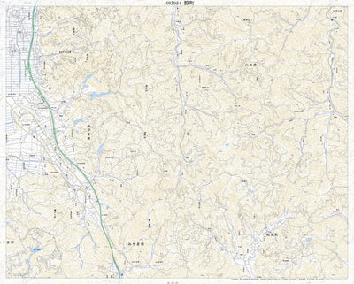 Pacific Spatial Solutions, Inc. 493054 野町（のまち Nomachi）, 地形図 digital map