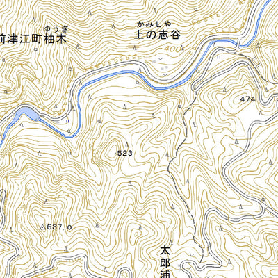 Pacific Spatial Solutions, Inc. 493067 豊後大野（ぶんごおおの Bungoono）, 地形図 digital map