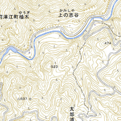 Pacific Spatial Solutions, Inc. 493067 豊後大野（ぶんごおおの Bungoono）, 地形図 digital map