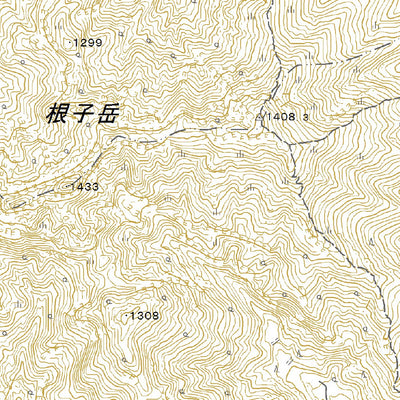Pacific Spatial Solutions, Inc. 493121 根子岳 （ねこだけ Nekodake）, 地形図 digital map