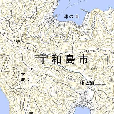 Pacific Spatial Solutions, Inc. 493263 遊子 （ゆす Yusu）, 地形図 digital map