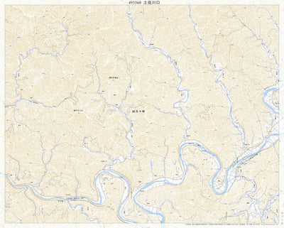 Pacific Spatial Solutions, Inc. 493360 土佐川口 （とさかわぐち Tosakawaguchi）, 地形図 digital map