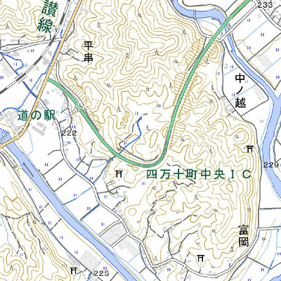 Pacific Spatial Solutions, Inc. 493361 窪川 （くぼかわ Kubokawa）, 地形図 digital map