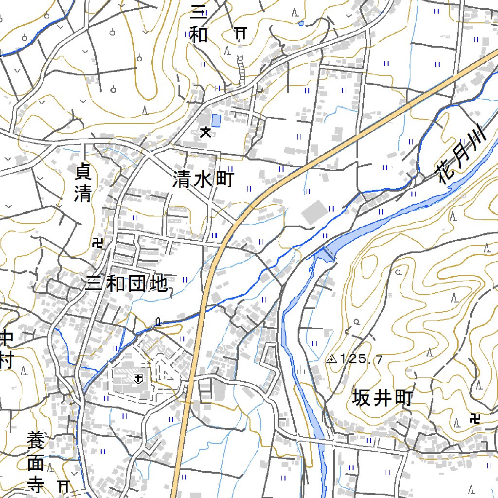 503007 大行司（だいぎょうじ Daigyoji）, 地形図 Map by Pacific 