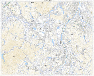 Pacific Spatial Solutions, Inc. 503045 直方（のおがた Nogata）, 地形図 digital map
