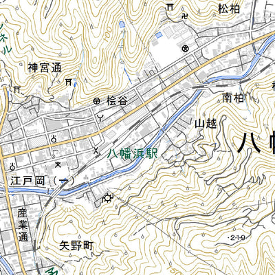 Pacific Spatial Solutions, Inc. 503213 八幡浜 （やわたはま Yawatahama）, 地形図 digital map