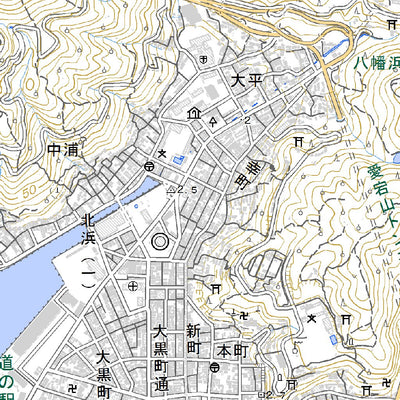 Pacific Spatial Solutions, Inc. 503213 八幡浜 （やわたはま Yawatahama）, 地形図 digital map