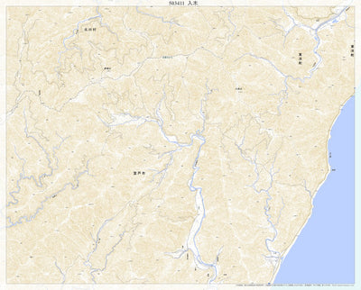 Pacific Spatial Solutions, Inc. 503411 入木 （いるぎ Irugi）, 地形図 digital map