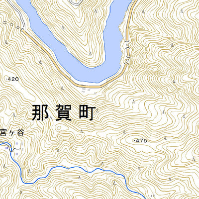 Pacific Spatial Solutions, Inc. 503452 長安口貯水池 （ながやすぐちちょすい Nagayasuguchichosui）, 地形図 digital map
