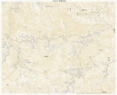 Pacific Spatial Solutions, Inc. 503471 阿波川井 （あわかわい Awakawai）, 地形図 digital map