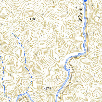 Pacific Spatial Solutions, Inc. 503535 下露 （しもつゆ Shimotsuyu）, 地形図 digital map