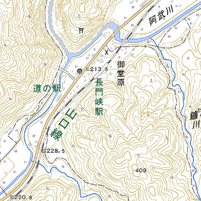 Pacific Spatial Solutions, Inc. 513134 長門峡 （ちょうもんきょう Chomonkyo）, 地形図 digital map