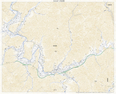 Pacific Spatial Solutions, Inc. 513147 六日市 （むいかいち Muikaichi）, 地形図 digital map