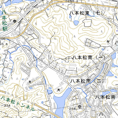 Pacific Spatial Solutions, Inc. 513255 安芸西条 （あきさいじょう Akisaijo）, 地形図 digital map