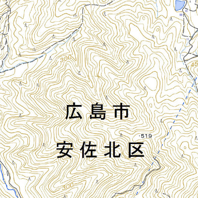 Pacific Spatial Solutions, Inc. 513264 可部 （かべ Kabe）, 地形図 digital map