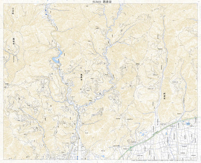 Pacific Spatial Solutions, Inc. 513411 西赤谷 （にしあかだに Nishiakadani）, 地形図 digital map