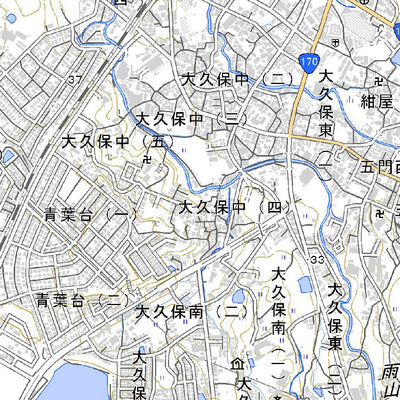 Pacific Spatial Solutions, Inc. 513542 樽井（たるい Tarui）, 地形図 digital map