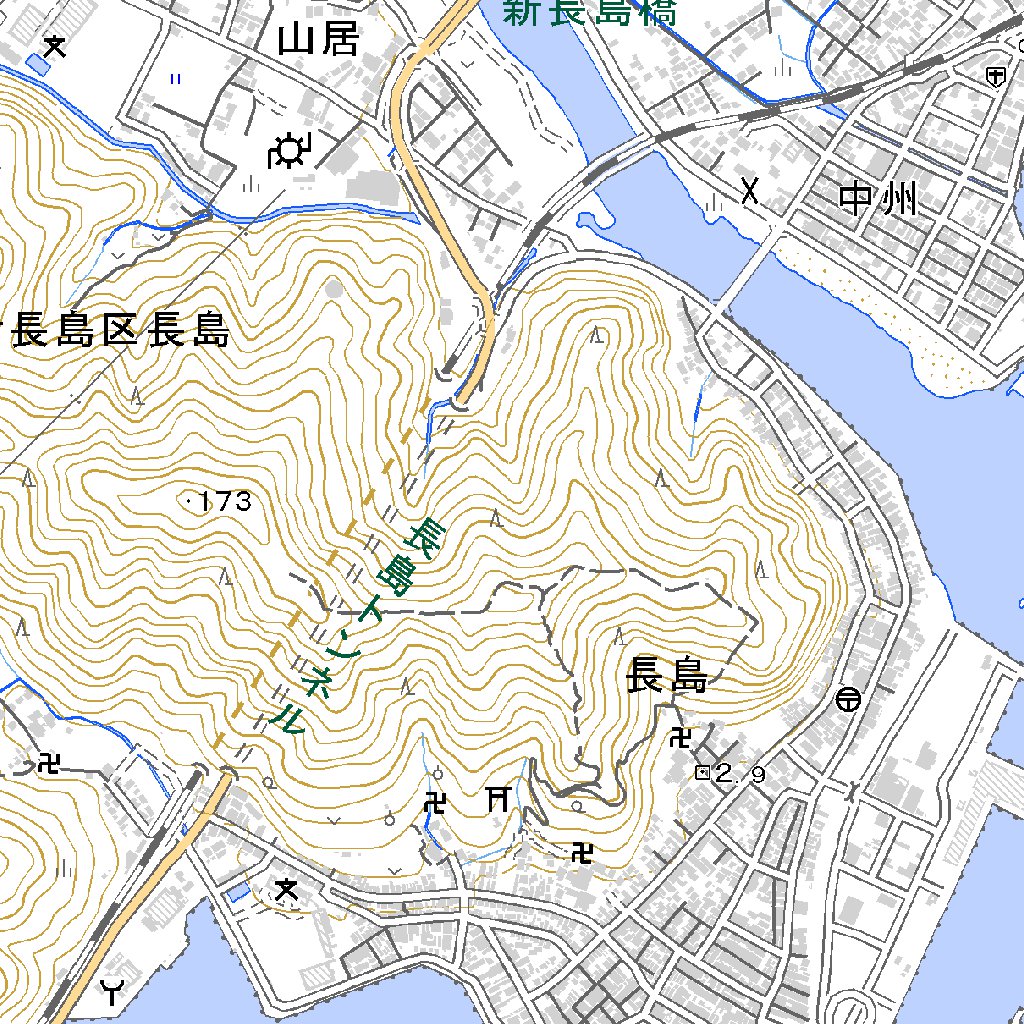 513622 長島 （ながしま Nagashima）, 地形図 Map by Pacific Spatial
