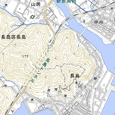 Pacific Spatial Solutions, Inc. 513622 長島 （ながしま Nagashima）, 地形図 digital map
