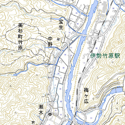 Pacific Spatial Solutions, Inc. 513672 二本木 （にほんぎ Nihongi）, 地形図 digital map