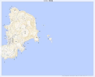 Pacific Spatial Solutions, Inc. 513921 神津島（こうづしま Kozushima）, 地形図 digital map