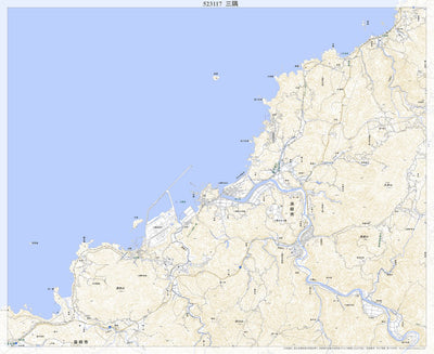 Pacific Spatial Solutions, Inc. 523117 三隅 （みすみ Misumi）, 地形図 digital map