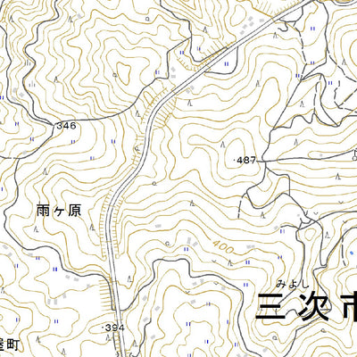 Pacific Spatial Solutions, Inc. 523216 三次 （みよし Miyoshi）, 地形図 digital map