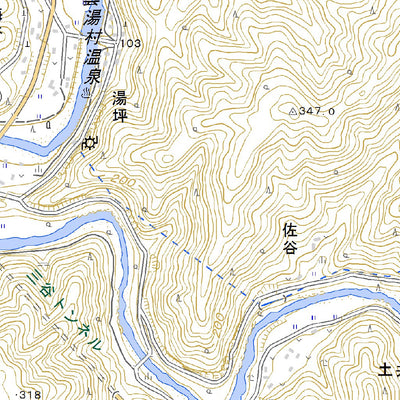 Pacific Spatial Solutions, Inc. 523267 湯村 （ゆむら Yumura）, 地形図 digital map
