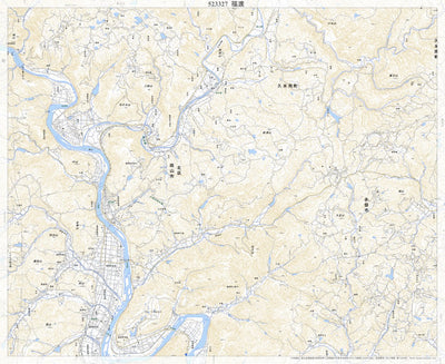 Pacific Spatial Solutions, Inc. 523327 福渡 （ふくわたり Fukuwatari）, 地形図 digital map