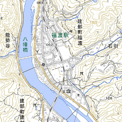 Pacific Spatial Solutions, Inc. 523327 福渡 （ふくわたり Fukuwatari）, 地形図 digital map