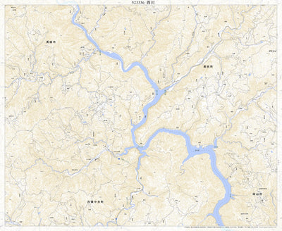 Pacific Spatial Solutions, Inc. 523336 西川 （にしがわ Nishigawa）, 地形図 digital map