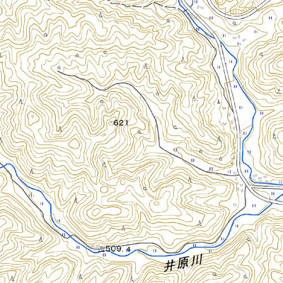 Pacific Spatial Solutions, Inc. 523352 上石見 （かみいわみ Kamiiwami）, 地形図 digital map