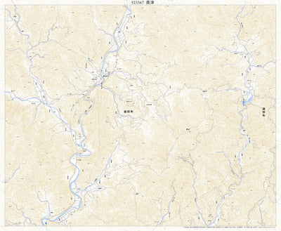 Pacific Spatial Solutions, Inc. 523367 奥津 （おくつ Okutsu）, 地形図 digital map